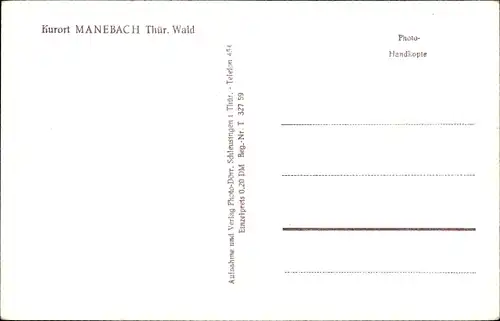 Ak Manebach Ilmenau in Thüringen, Panorama