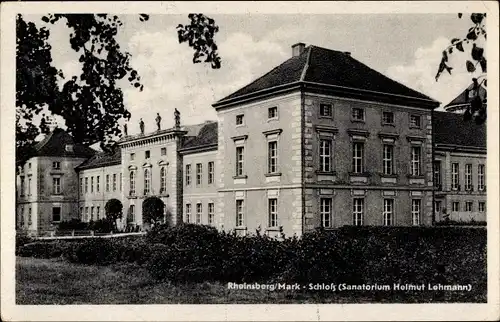 Ak Rheinsberg in der Mark, Schloss, Sanatorium Helmut Lehmann