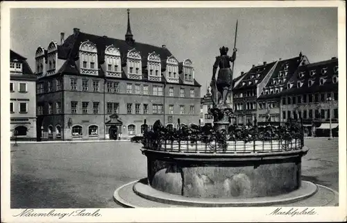 Ak Naumburg an der Saale, Marktplatz, Rathaus