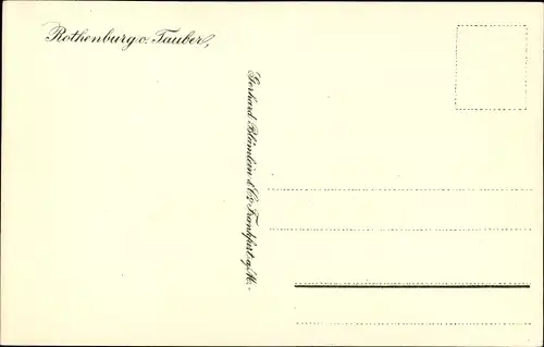 Künstler Ak Rothenburg ob der Tauber Mittelfranken, historische Ansicht