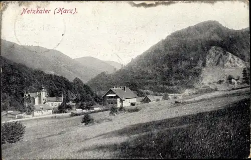 Ak Netzkater Ilfeld am Harz Thüringen, Panorama, Hotel Netzkater