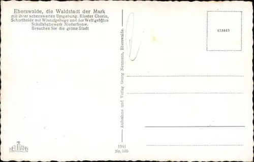 Ak Eberswalde in Brandenburg, Blick vom Aussichtsturm