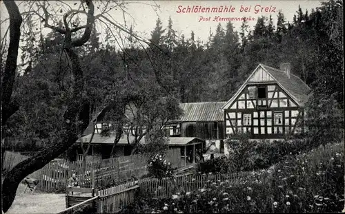 Ak Mohlsdorf Teichwolframsdorf Thüringen, Schlötenmühle