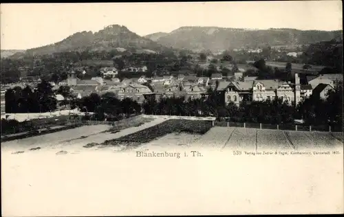 Ak Bad Blankenburg in Thüringen, Panorama vom Ort