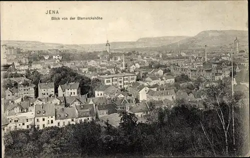 Ak Jena Thüringen, Blick von der Bismarckhöhe, Ortsansicht