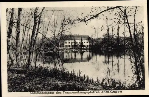 Ak Altengrabow Möckern in Sachsen Anhalt, Kommandantur des Truppenübungsplatzes