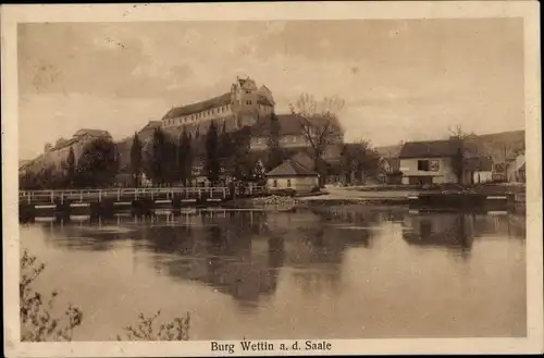 Ak Wettin an der Saale, Burg Wettin