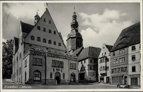 Ak Lutherstadt Eisleben, Markt