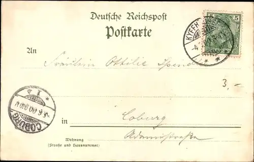 Litho Steinthaleben Kyffhäuserland in Thüringen, Kyffhäuser, Kaiser Wilhelm Denkmal