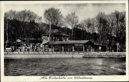 Ak Berlin Zehlendorf, Schlachtensee, Alte Fischerhütte