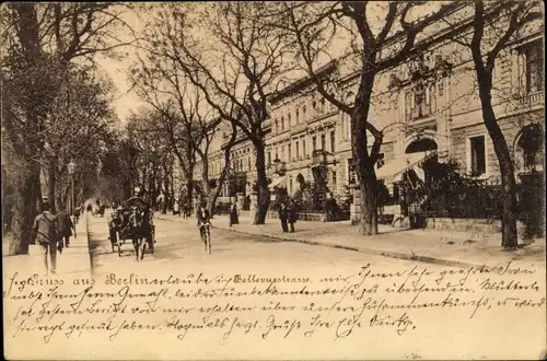 Ak Berlin Tiergarten, Bellevuestraße, Kutsche