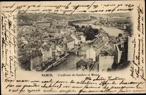 Ak Namur Wallonien, Confluent de Sambre et Meuse