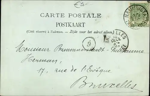 Mondschein Ak Namur Wallonien, Vue panoramique