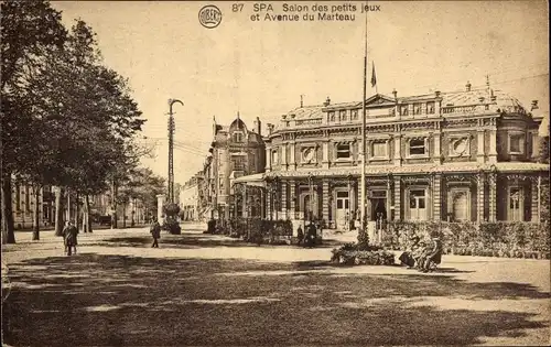 Ak Spa Wallonien Lüttich, Salon des petits jeux et Avenue du Marteau