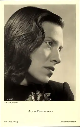 Ak Schauspielerin Anna Dammann, Portrait