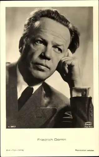 Ak Schauspieler Friedrich Domin, Portrait