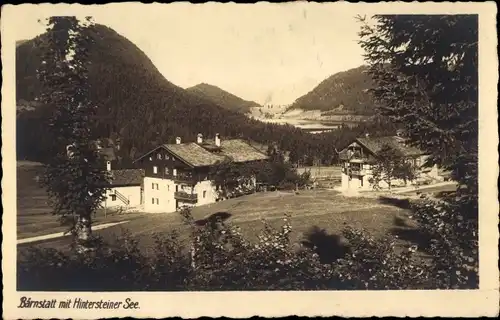 Ak Scheffau am Wilden Kaiser Tirol, Bärnstatt mit Hintersteiner See