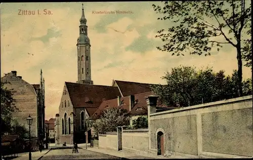 Ak Zittau in Sachsen, Klosterkirche Nordseite