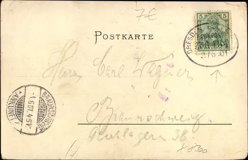 Ak Pirna in Sachsen, Teilansicht