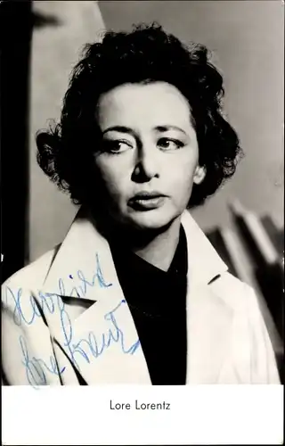 Ak Schauspielerin Lore Lorentz, Portrait, Autogramm