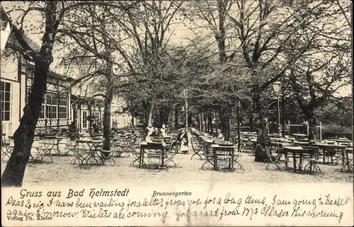 Ak Helmstedt in Niedersachsen, Brunnengarten, Terrasse