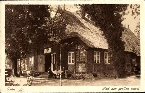 Ak Plön am See Holstein, Auf der großen Insel, Wohnhaus