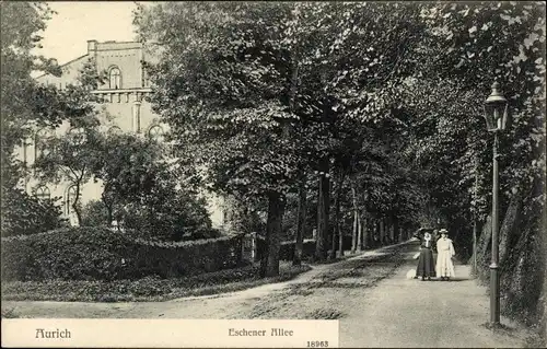 Ak Aurich in Ostfriesland, Eschener Allee