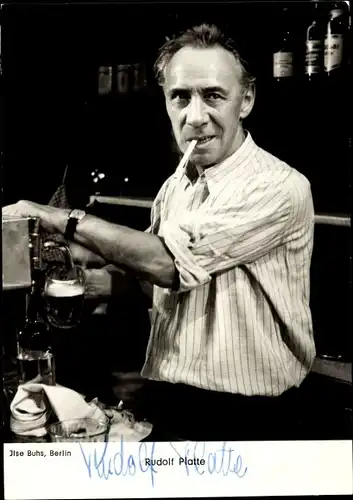 Ak Schauspieler Rudolf Platte, Portrait, Autogramm