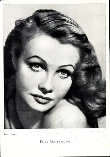 Ak Schauspielerin Elfie Mayerhofer, Portrait, Autogramm