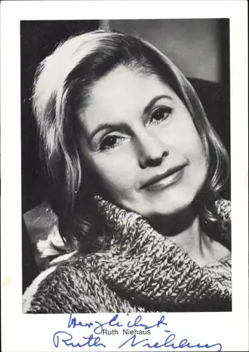 Ak Schauspielerin Ruth Niehaus, Portrait, Autogramm
