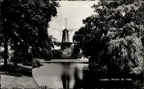 Ak Leiden Südholland Niederlande, Molen De Valk