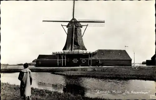 Ak Zaandijk Nordholland, Molen De Koperslager