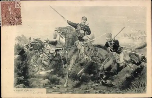 Ak Russische Kavallerie, Schlachtfeld, Defeat of Russian