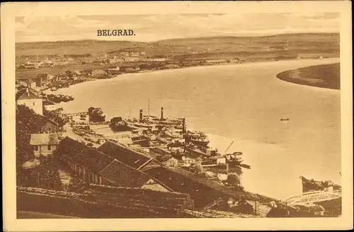 Ak Beograd Belgrad Serbien, Totalansicht
