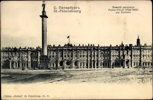 Ak Sankt Petersburg Russland, Palais d'hiver