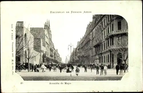 Ak Buenos Aires Argentinien, Avenida de Mayo
