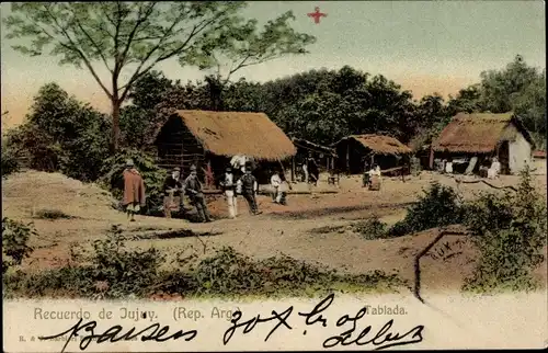 Ak Tablada Argentinien, Blick auf den Ort, Wohnhäuser, Anwohner