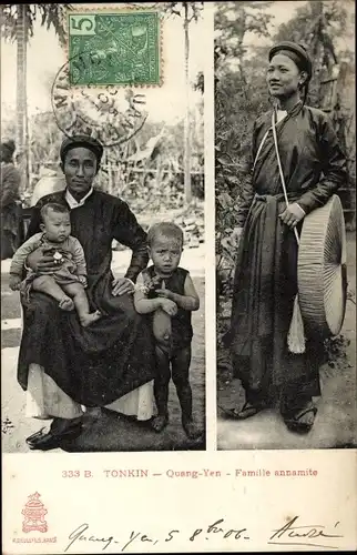 Ak Tonkin Vietnam, Quang Yen, Famille annamite