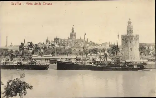 Ak Sevilla Andalusien, Vista desde Triana