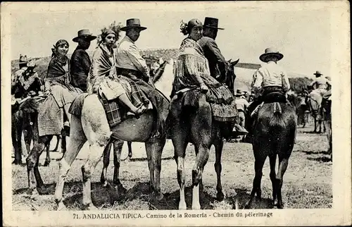 Ak Andalusien, Camino de la Romeria, Chemin du pélerinage