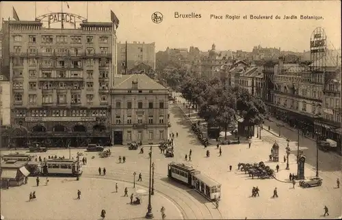 Ak Bruxelles Brüssel, PLace Rogier et Boulevard du Jardin Botanique