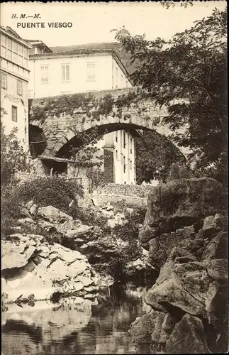 Ak Puente Viesgo Kantabrien, Brücke
