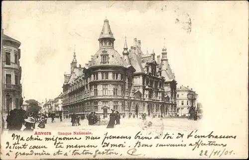 Ak Anvers Antwerpen Flandern, Banque Nationale