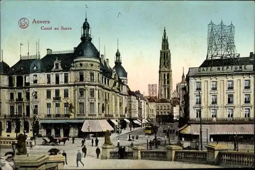 Ak Anvers Antwerpen Flandern, Canal au Sucre