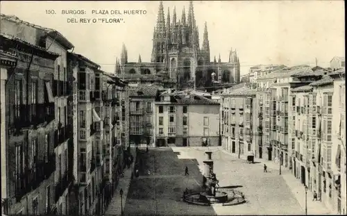 Ak Burgos Kastilien und León, Plaza del Huerto del Rey o Flora