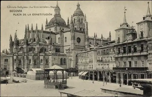 Ak Segovia Kastilien und Leon, Plaza de la Constitucion