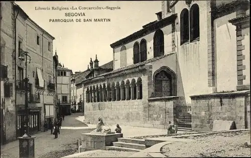 Ak Segovia Kastilien und León Spanien, Parrroquia de San Martin