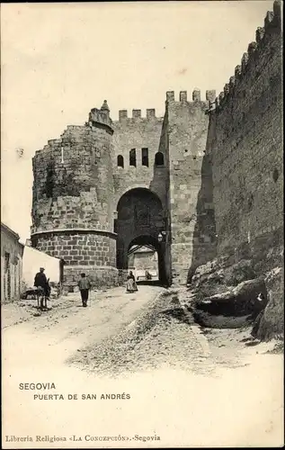 Ak Segovia Kastilien und Leon, Puerta de San Andres