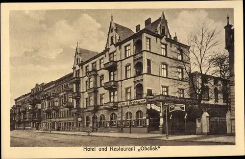 Ak Potsdam in Brandenburg, Hotel und Restaurant Obelisk, Hohenzollernstraße 27
