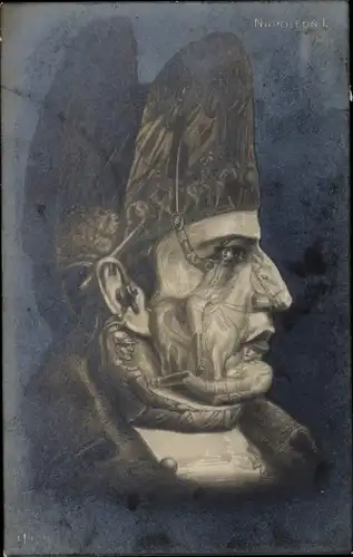 Künstler Ak Porträt Napoleon I., Metamorphose